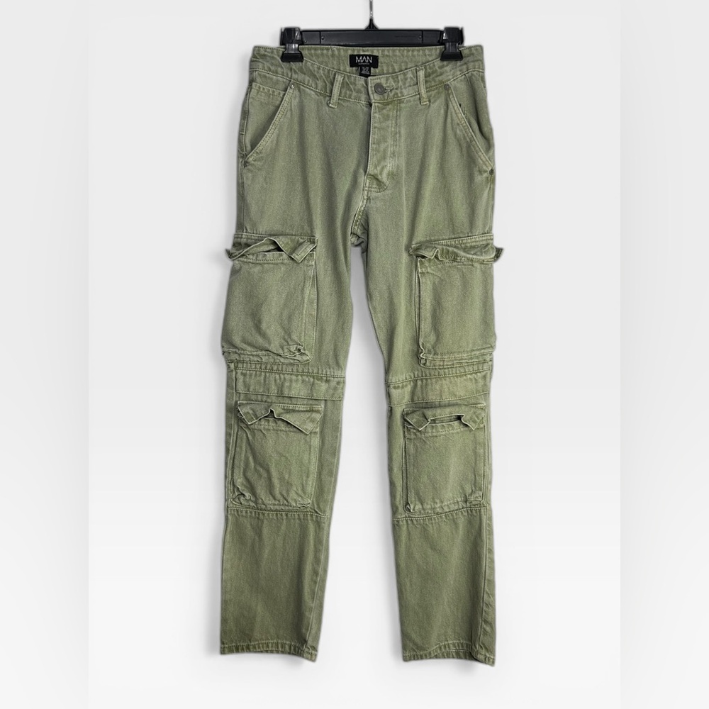 MAN Boohoo MAN Grey Cargo Pants Size 30